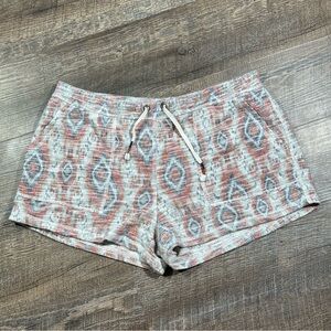 LUCKY LOTUS 🪷 LUCKY BRAND Aztec Print Terry Cotton Drawstring Shorts M